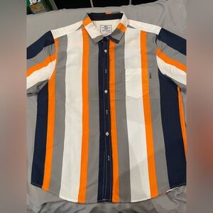 Multicolor Striped Dress Shirt